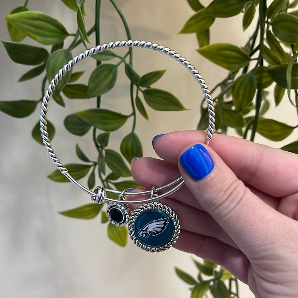 Philadelphia Eagles Silver Charm Bracelet